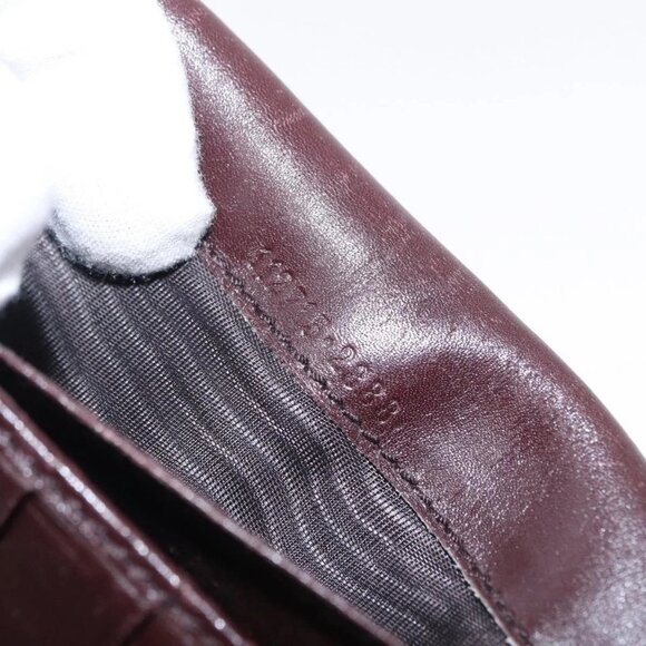 GUCCI GG Canvas Guccissima Long Wallet Leather Brown Gold - Picture 15 of 16